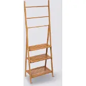 5 Five badeskabsløsning med 3 hylder og håndklædeholder, 153 cm, bambus