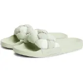 Tommy Hilfiger Pantoletter 'Embossed Braided Strap' lysegrøn