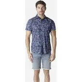 KOROSHI Skjorte navy / hvid