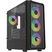 Savio Noctis Glass Rgb Cube Black Pc-tårnhus
