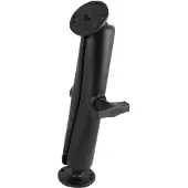 Ram Mounts RAM RAM-101U-D - Komponenter til montering (dobbelt stik arm, rund base, 2 x Ram-kugler) - pulverbelagt marinekvalitets aluminium