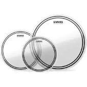 Evans EC2 Clear Fusion Tom Pack 10 12 14 Heads