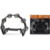 Stagg Cutaway Tambourine 16 Jingles Black