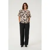 Kaffe Bluse 'Paco' beige / abrikos / sort