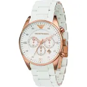 Giorgio Armani AR5919 ur. Quartz, hvid. Herreur.