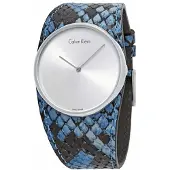 Calvin Klein CK Dameur K5V231V6 Spellbound Sølvfarvet/Læder Ø39 mm