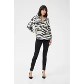 Kaffe Bluse 'KAJanne' sort / hvid