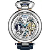 Stührling Herreur 3919.1 Legacy Skeletskåret/Læder Ø49 mm