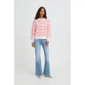 Ichi Cardigan 'IHBriellle CA5' lys pink / hvid