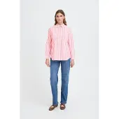 Ichi Bluse 'IHFluca' lys pink / melon / hvid