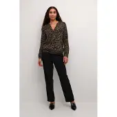 Kaffe Bluse 'KADitte' brun / sort