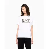 EA7 EA7til kvinder. 7W001096_AF21636 Strikket Logo Series t-shirt hvid (M), Casual, Bomuld, Korte ærmer