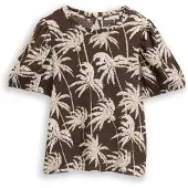 Tom Tailor DENIM Bluse elfenben / mørkebrun