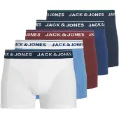 Jack & Jones Boksershorts 'JACBRANCO' blå / navy / lyseblå / burgunder / hvid