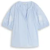 Tom Tailor Bluse lyseblå / hvid