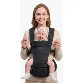 MOMCOZY Hip Seat-bæresele, sort, medium | Bæresele med hofteplads | Ergonomisk, farve: sort, størrelse: M