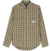 HUGO Oversize fit skjorte i ternet bomuldspoplin
