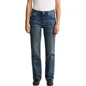 Gant Ganttil kvinder. 4100304 Elastiske jeans med lige ben i blå (30/32), Casual, Bomuld, Denim