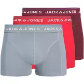 Jack & Jones Boksershorts 'JACBRANCO' grå / rød / vinrød / hvid