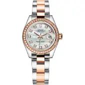 Rolex Dameur 279381RBR-0014 Lady-Datejust 28 Hvid/18 karat rosa guld
