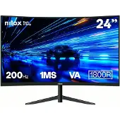 Nilox Bildskärm 24" Curved Gaming VA FHD 200Hz 1ms