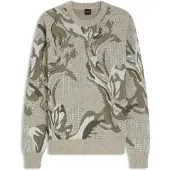 BOSS Relaxed fit sweater i med jacquardstrikket mønster