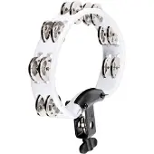 Meinl Headliner Mountable ABS Tambourine Dual Row Steel Jingles White