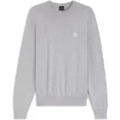 BOSS Sweater i bomuldsblanding med logopatch