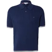 Tommy Hilfiger Bluser & t-shirts 'Cable Short Sleeve' marin / hvid