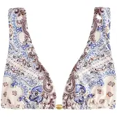Next Bikinioverdel creme / royalblå / brun / sort