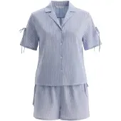 Dagi Pyjamas lyseblå / hvid