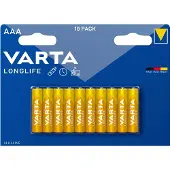 Varta Longlife AAA / LR03 batteri 10-pak