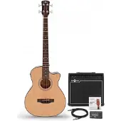 Gear4Music Electro-akustisk basguitar med 35W forstærkerpakke