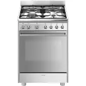 Smeg Cx68mf8-2 60 Cm Gaskomfur Med Ovn 4 Blus