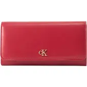 Calvin Klein Tegnebog 'Monogram Plaque Flap' rød