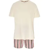 Dagi Pyjamas kort lysebeige / grå / rød / sort