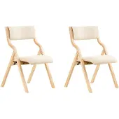 SoBuy FST40-Wx2 sæt med 2 klapstole, hvid
