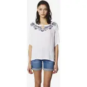 KOROSHI Bluse navy / hvid