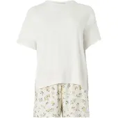 Hunkemoller Shorty 'Daisy' elfenben / gul / oliven / sort