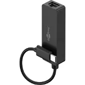 Goobay 76579, USB-C, RJ-45, 0,1 m, Sort