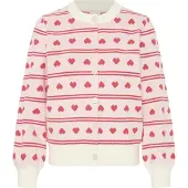 Ichi Cardigan 'IHBriellle CA5' lys pink / hvid