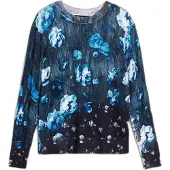 Desigual Pullover blå / sort / hvid