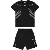 Lonsdale Joggingdragt 'Bewick' lysegrå / sort / hvid