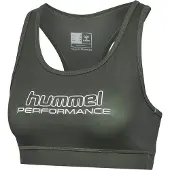 Hummel Sports-BH 'Te Fundamental' mørkegrøn / hvid