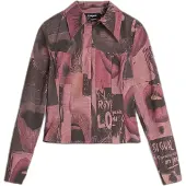 Desigual Shirts mørkebeige / brokade / merlot / sort