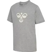 Hummel T-Shirt - hmlJR Reg Tukas - Gråmeleret m. Logo - - 9-10 år (134-140) - T-Shirt