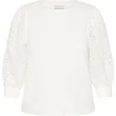 KAFFE CURVE Bluse 'KCBella' naturhvid