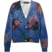 Desigual Cardigan navy / mørkegrøn / mørk pink