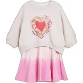 Desigual Kjole lysegul / lilla / gammelrosa / brandrød / naturhvid