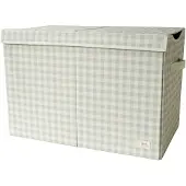 3 Sprouts Genanvendt sammenklappelig legetøjskiste - Gingham Beige